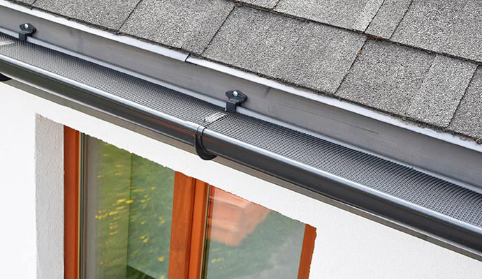 leaf and gutter guard on a home